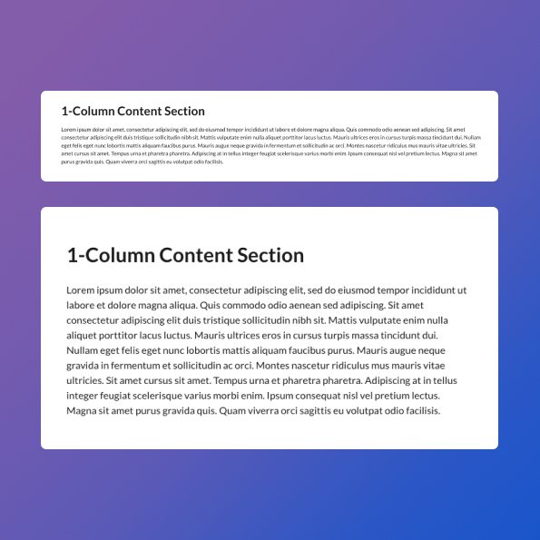 1-Col Content Section