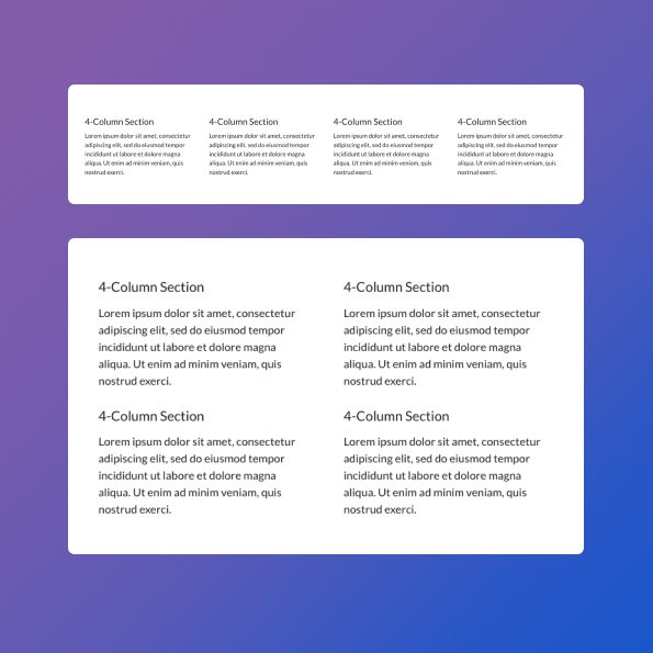 4-Col Content Section