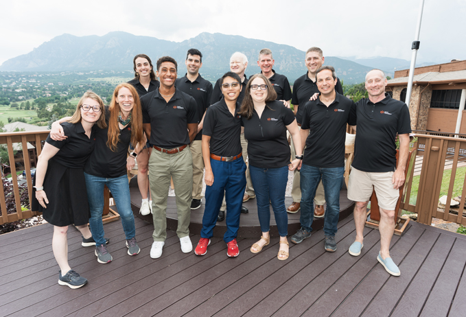 Group of Hertz Foundation Fellows together for a big picture Hertz Fellows volunteer to support the Hertz Foundation